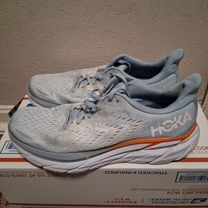 Hoka One One Women's Shoes - Light Blue and Orange Size 10.5